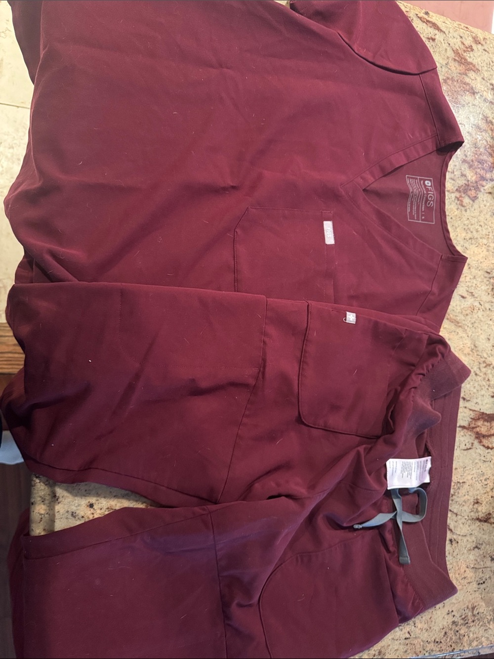 Figs Men's Burgundy Jogger Scrub Pants
